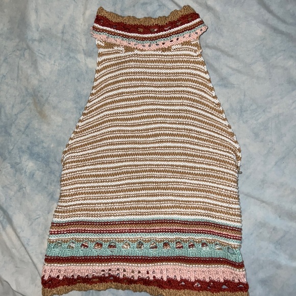 Tops - Crotchet halter crop top